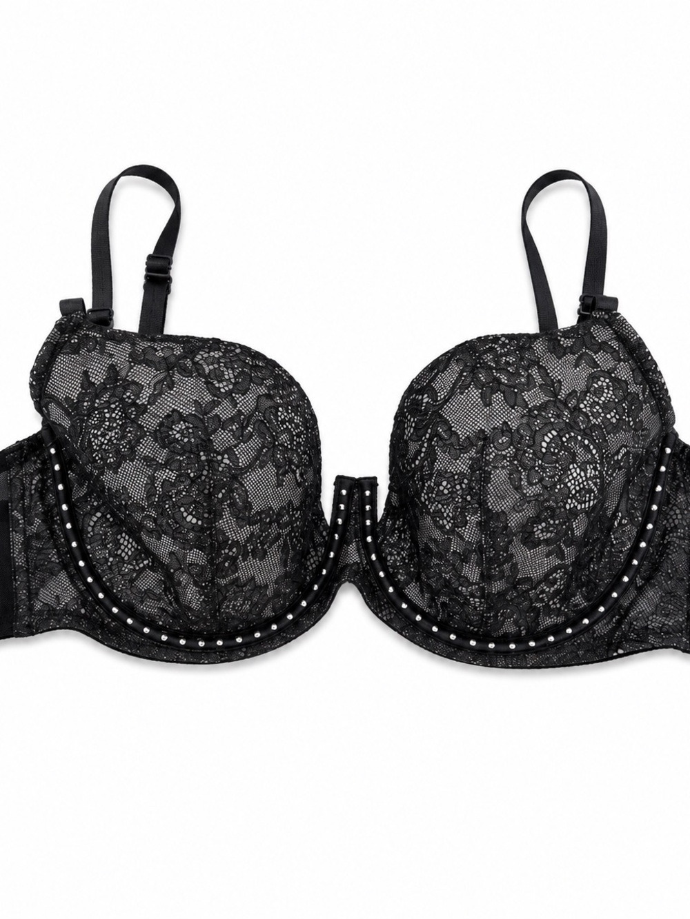 Victoria's Secret Black Lace Underwire Push-Up Bra